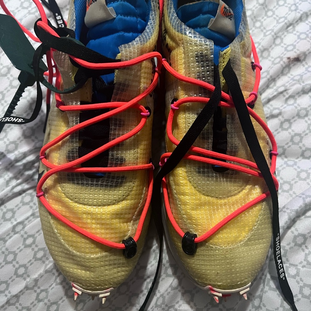 Nike Yellow and Pink Athletic Shoes